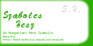 szabolcs hesz business card